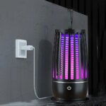 Lampara Mata Mosquitos Recargable – Atrapa Insectos 3000V y Luz de Noche para Todo Ambiente
