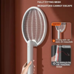 Wall-sticking mosquito killer racket eliminating insects
