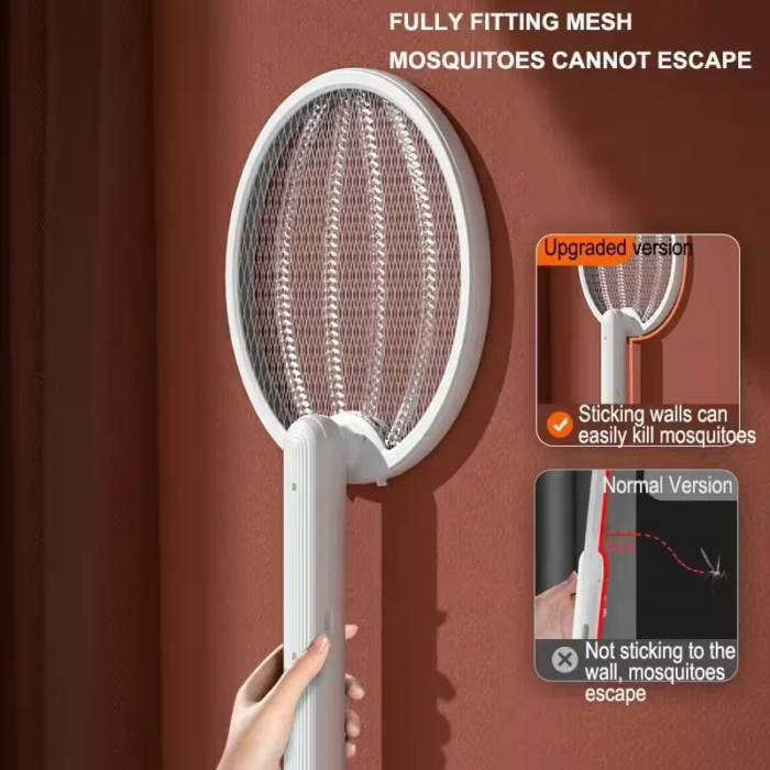 Wall-sticking mosquito killer racket eliminating insects