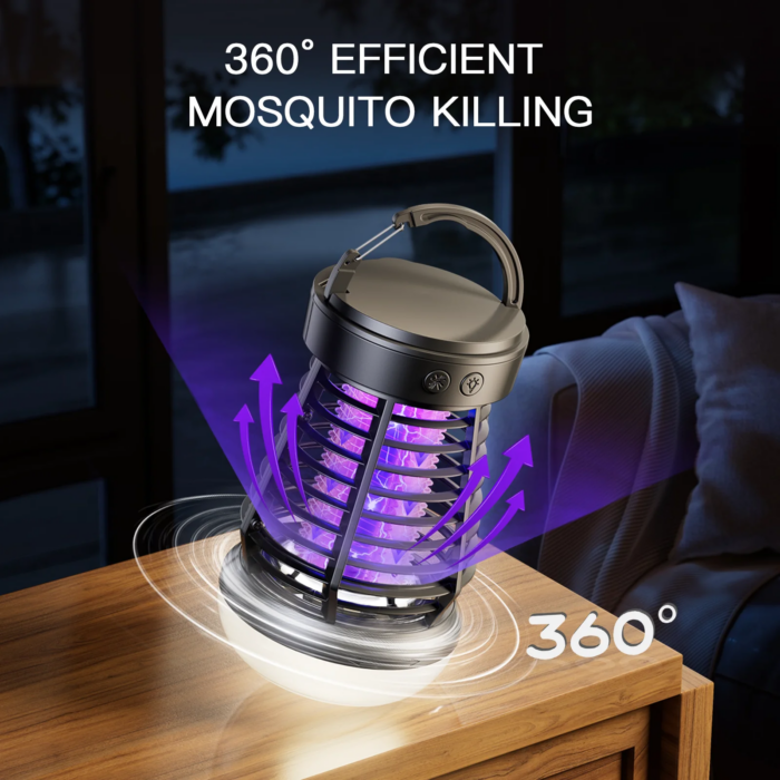 16520-9656f1.png Emissão de luz UV da lâmpada mata-mosquitos attractindo pragas ao ar livre