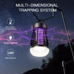 Lampadas Anti Mosquitos Portáteis - 2000mAh Recarregáveis com Luz de Camping e Modo SOS