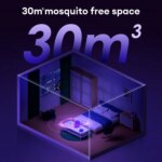 Grade diamante prendendo mosquitos em canto de quarto