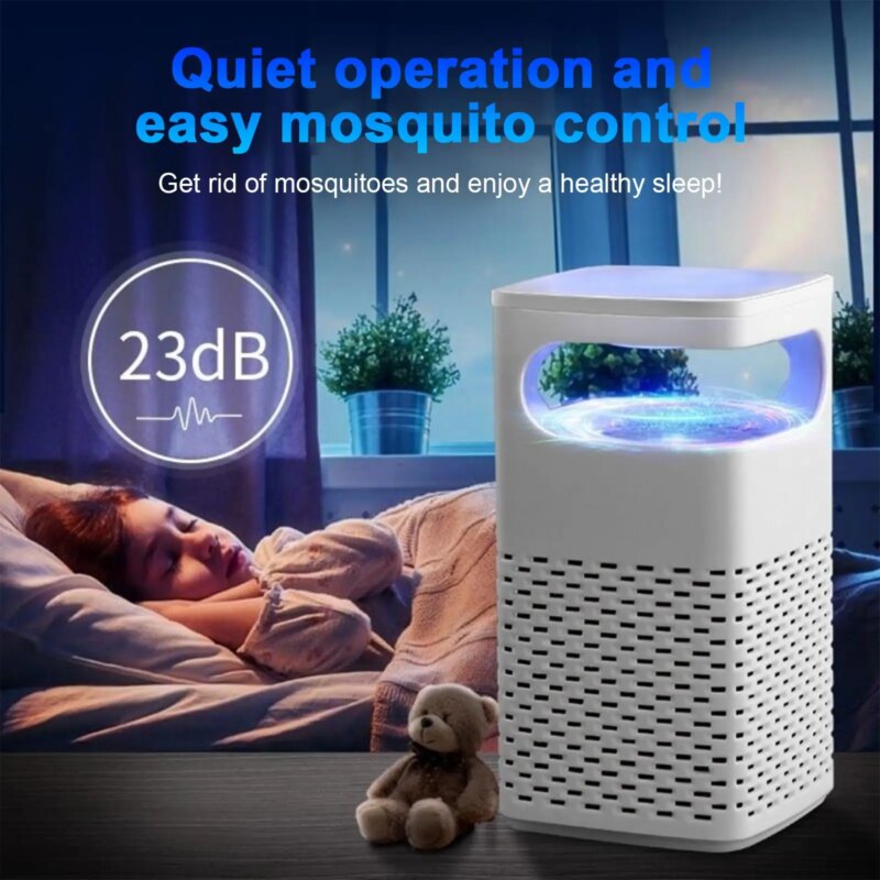 USB-powered mosquito killer light lamp placed in a baby’s nursery