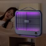 Diseño colgable usado en una esquina del dormitorio para control silencioso de mosquitos