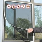 Easy Install Mosquito Net for Windows - DIY Self-Adhesive Screen Curtain for Doors & Windows
