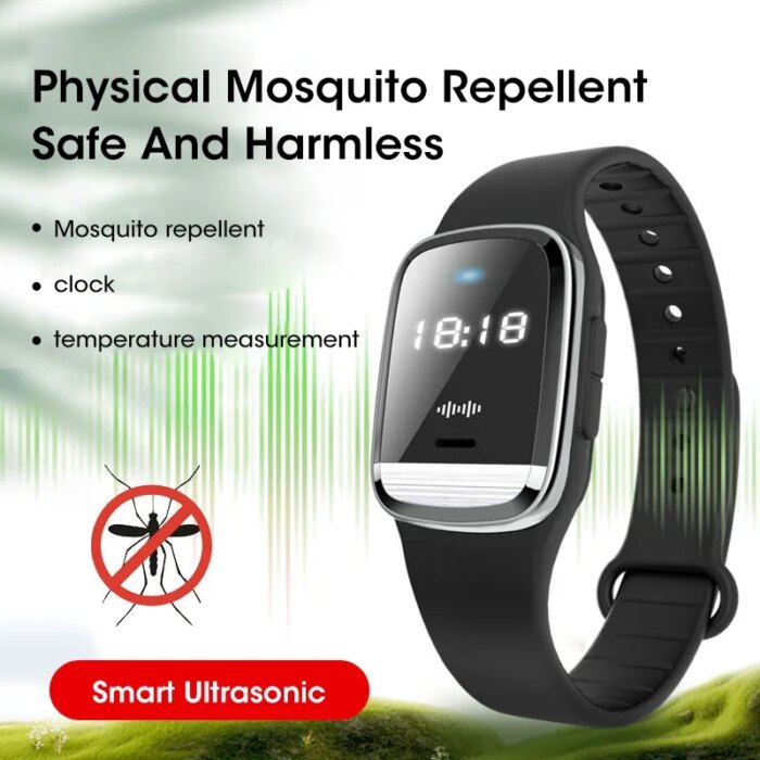Incredible Portable Mosquito Repeller - Ultrasonic Wristband with Time & Temp Display for All Seasons.jpg Incredible Portable Mosquito Repeller - Ultrasonic Wristband with Time & Temp Display for All Seasons