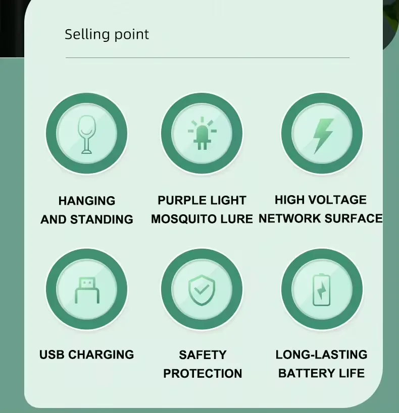 Raqueta electrica para mosquitos plegable en modo compacto