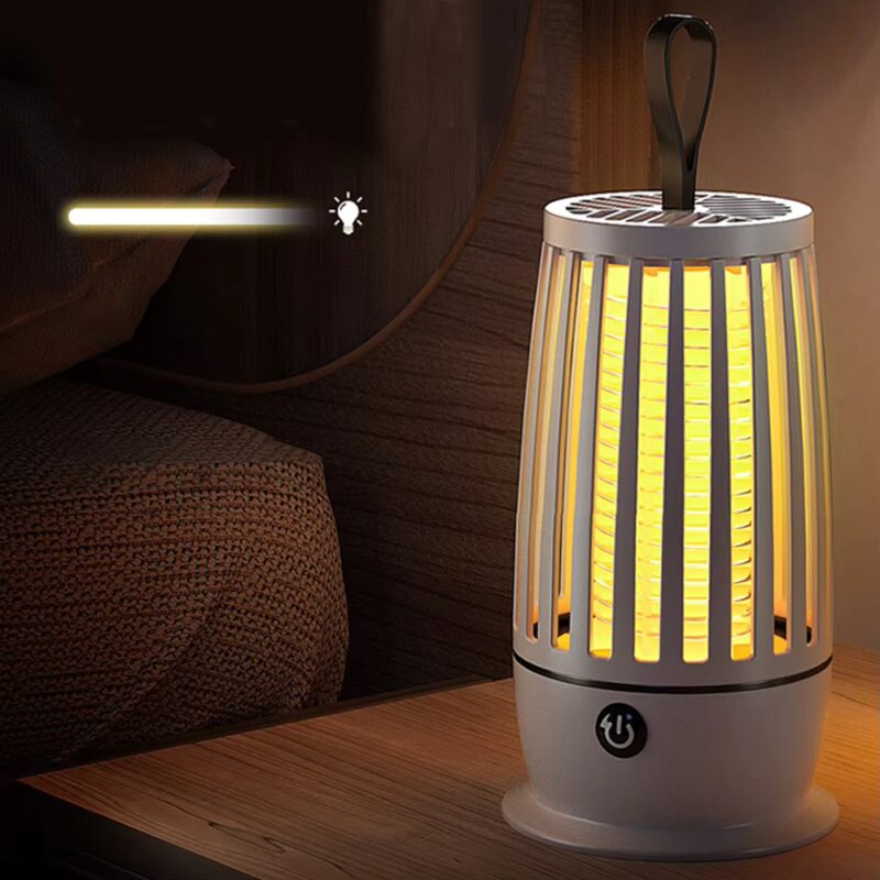 Mosquito killer light lamp hanging in tent with 8h battery life 
