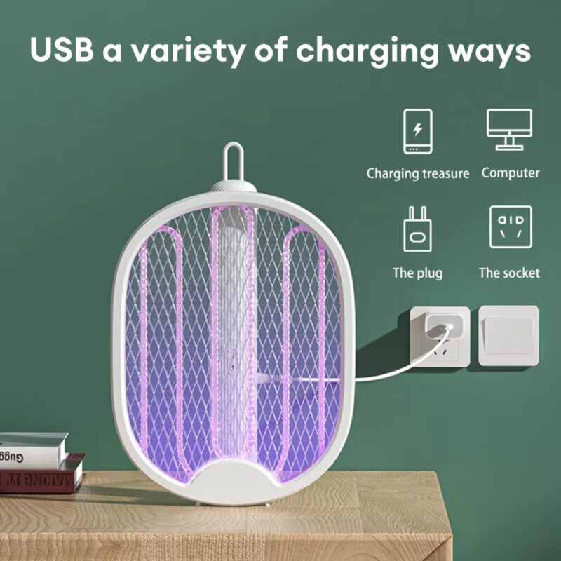 USB-C fast charging for mosquito killer racket