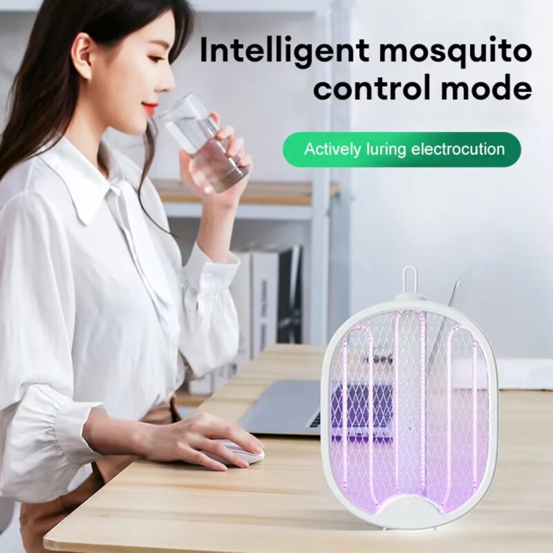 Diamond grid trapping mosquitoes in bedroom corner