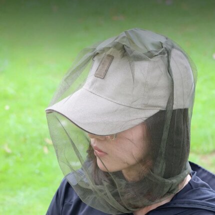 Effective Hat Mosquito Net - Lightweight Nylon Mesh for Full Face & Neck Protection