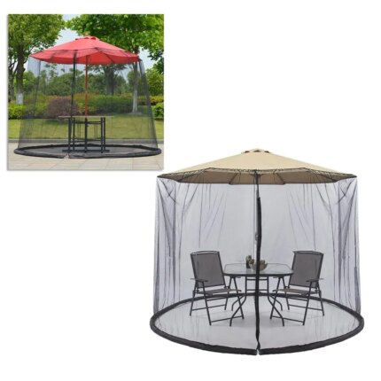 Easy Install Mosquito Netting for Patio - 300x230cm Outdoor Umbrella Mesh Canopy with Sun Protection