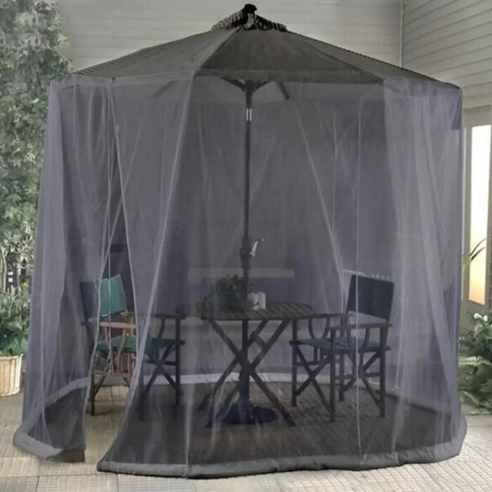 Mosquiteiro Para Dossel Prático - Malha Anti-Insetos para Guarda-Chuva de Jardim (300x230cm)