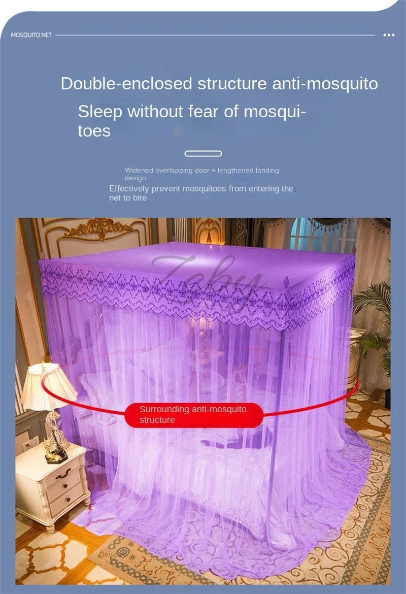 Conjunto de mosquitero estilo palacio rosa añadiendo romanticismo a habitación de huéspedes
