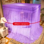 Triple zippered doors on the mesh mosquito net for easy entry and exit