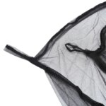Close-up of the ultra-fine mesh on the mosquito net fabric