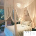 Spacious Large Mosquito Net - 4-Corner Post Canopy for Beds (190x210x240cm, 3 Colors)