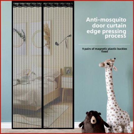 Easy Install Mosquito Netting for Porch - Magnetic Insect Screen Curtain for Doors & Windows (3 Sizes, 2 Colors)