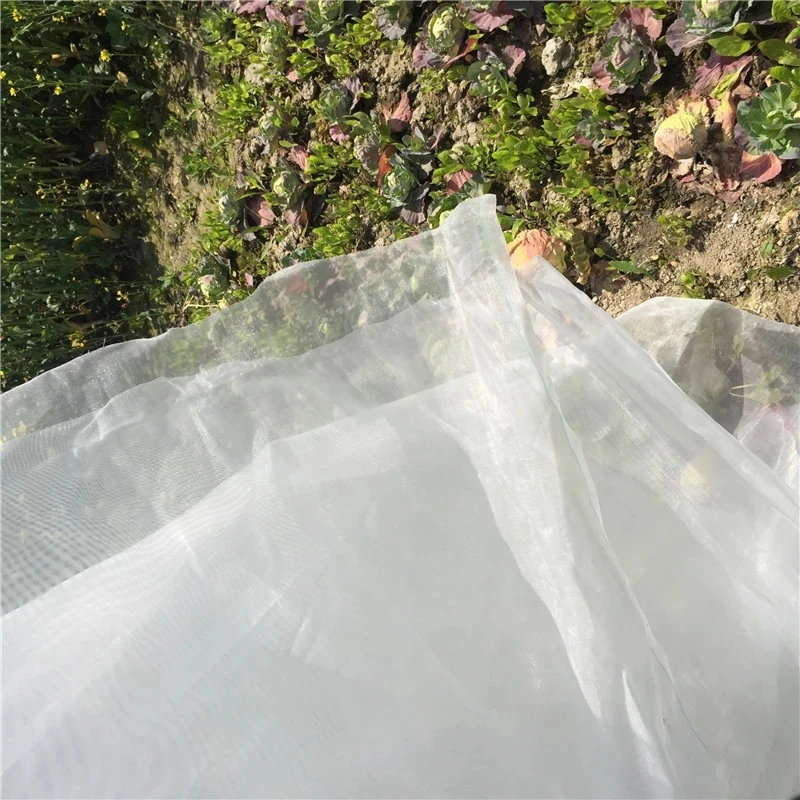 Regando plantas diretamente pela malha sem remover a tela