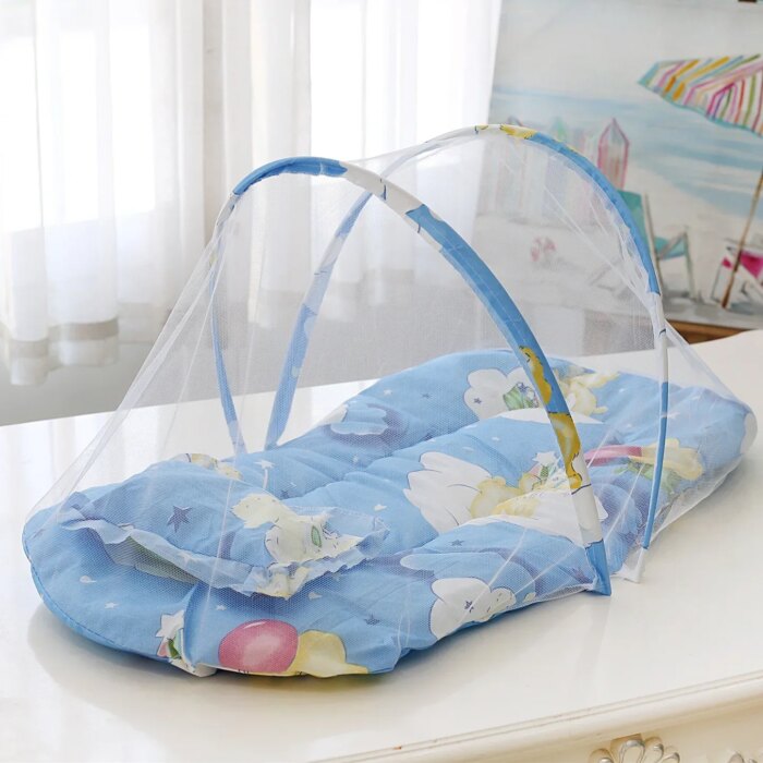 Portable Foldable Mosquito Net for Crib - Polyester Baby Crib Netting with Play Tent Function (92×48×42cm)