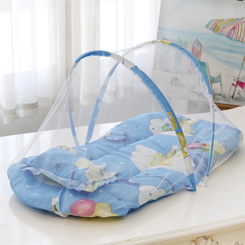 Portable Foldable Mosquito Net for Crib - Polyester Baby Crib Netting with Play Tent Function (92×48×42cm)