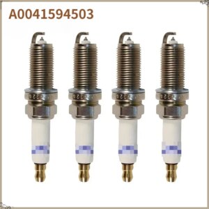 Juego de 4 bujías de doble platino Luzgoo A0041594503 FR6MPP33 para Mercedes-Benz