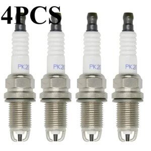 Juego de 4 bujías de doble platino Luzgoo 90919-01194 PK20TR11