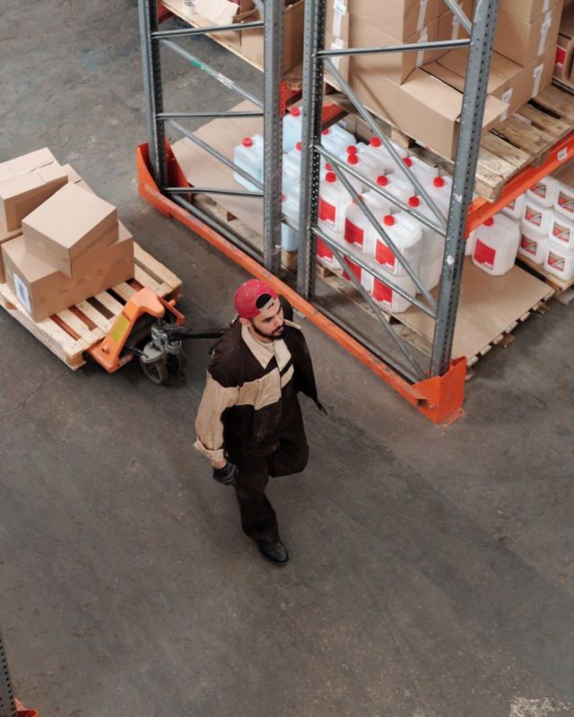Preparación de pedidos en una bodega de autopartes